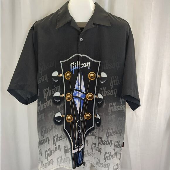 Gibson Tour Wear by Dragonfly Guitar Head Button Up, XL - Picture 1 of 7